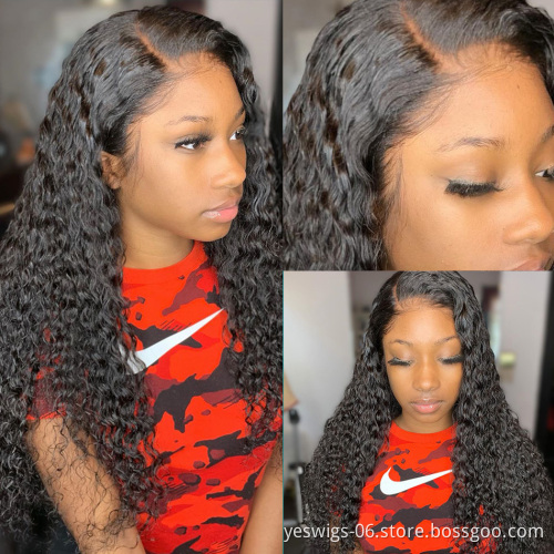 Raw Brazilian Kinky Curly Virgin Human Hair HD Full Transparent Lace Frontal Wig Cheap Wholesale Lace Front Human Hair Wig